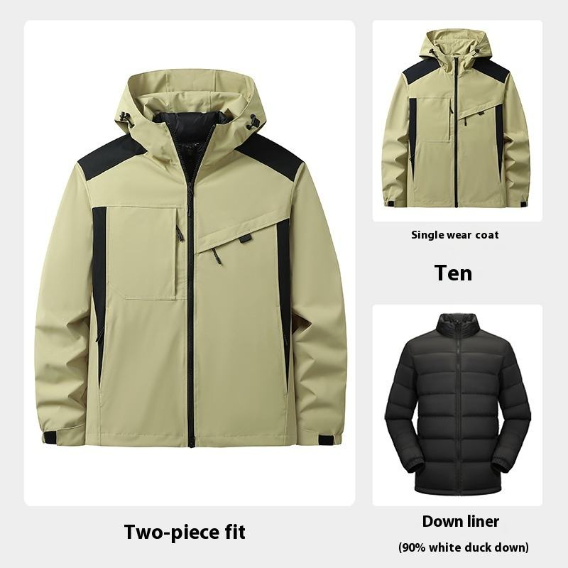 Custom Logo Men's Long Winter Coat with Hood Waterproof