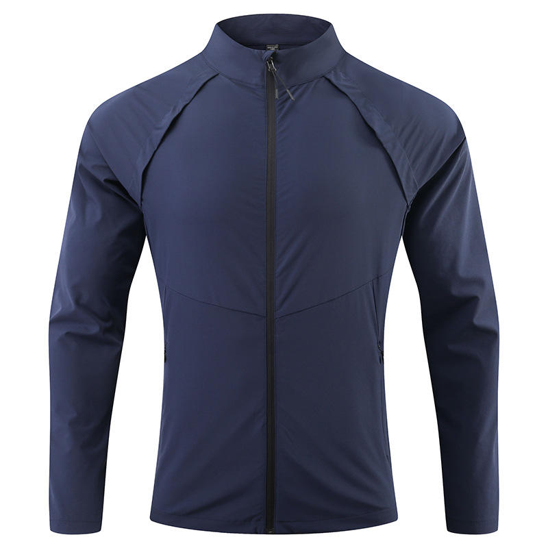 Autumn Winter Men's Long-Sleeved Fitness Coat Slim-Fit 
