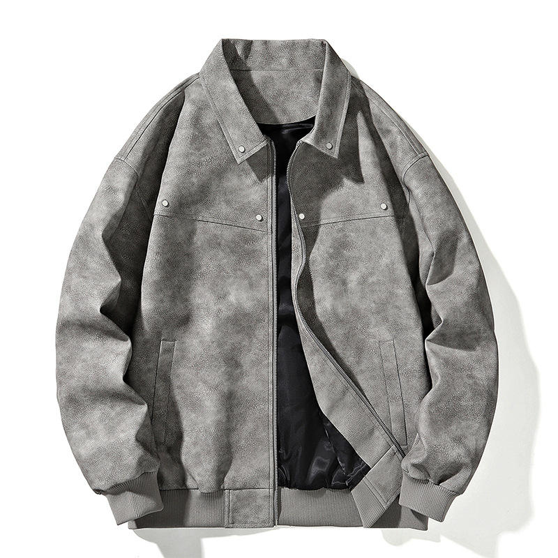 Men's Spring Autumn Casual Sheep Skin Leather Jacket Ne