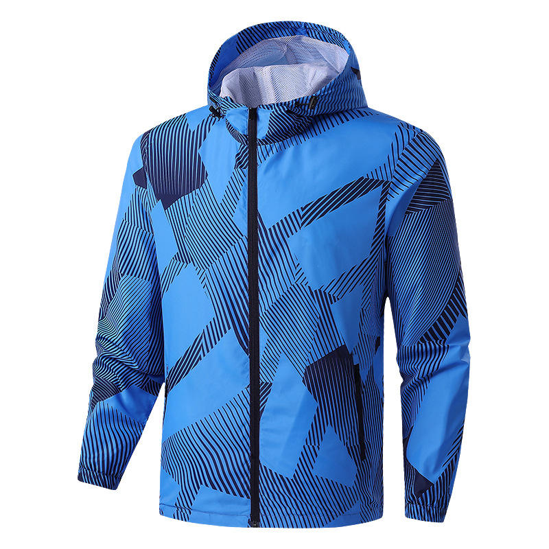 Men's Lightweight Hooded Jacket Holder Zipper Opening B