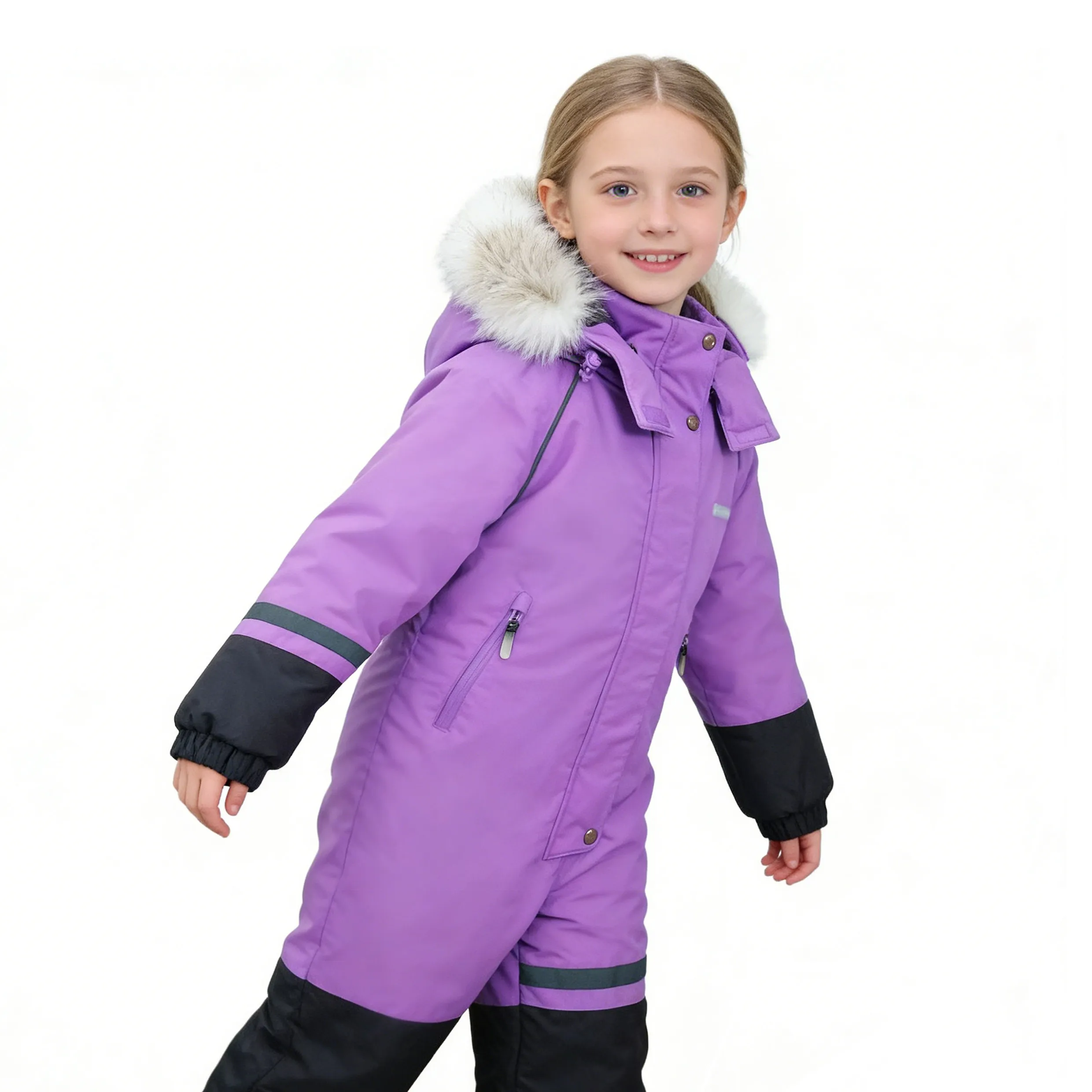 Kids Warm Windproof One Piece Winter Ski Snowsuit
