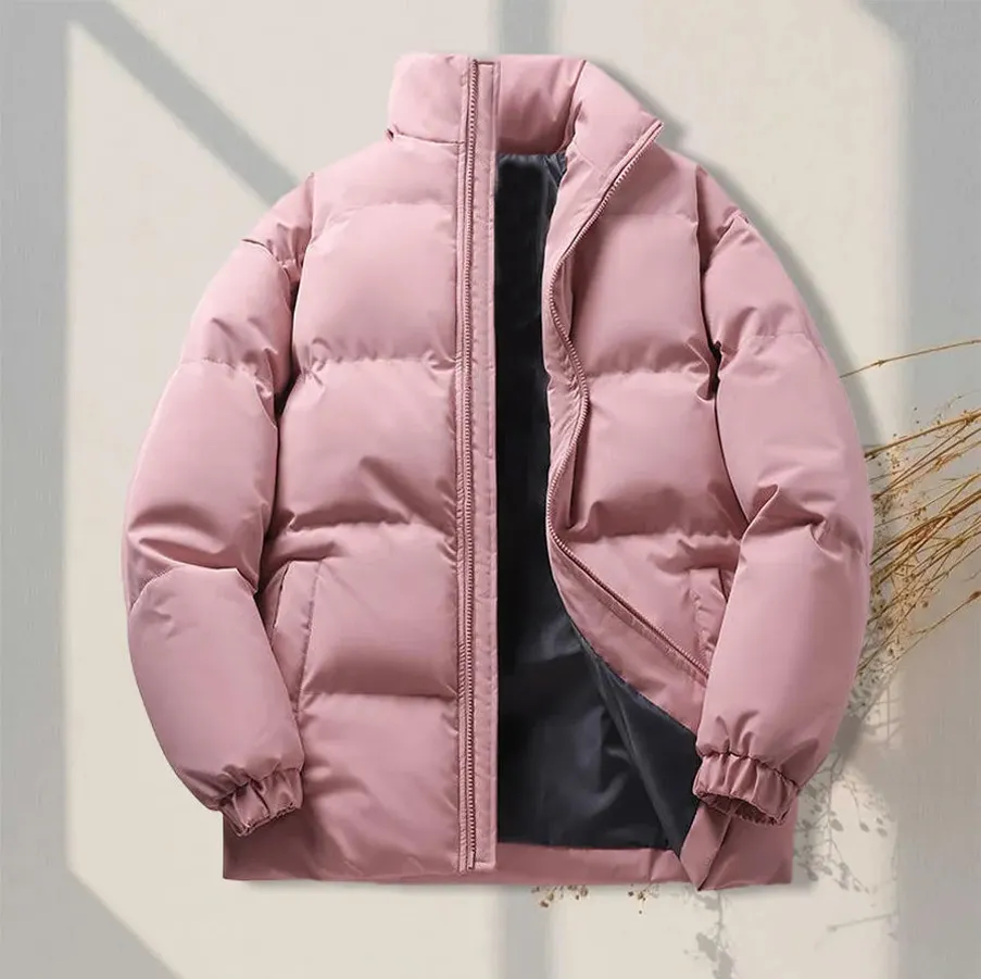 Custom Logo Men's Casual Winter Coat with Padded Collar