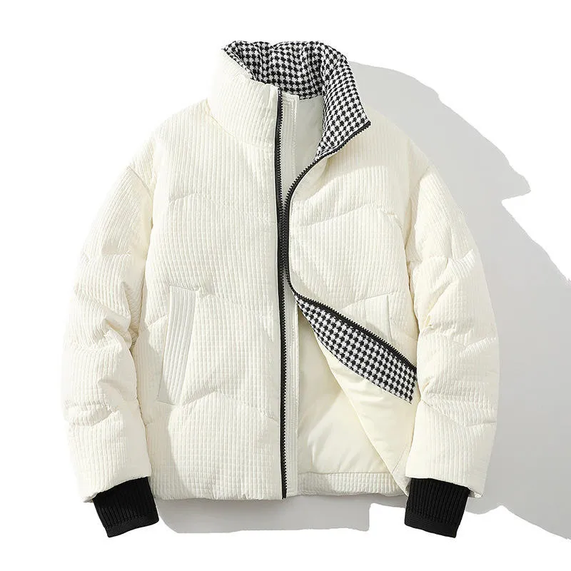 Men's Casual Winter Warm down Coat Thickened 85% White 