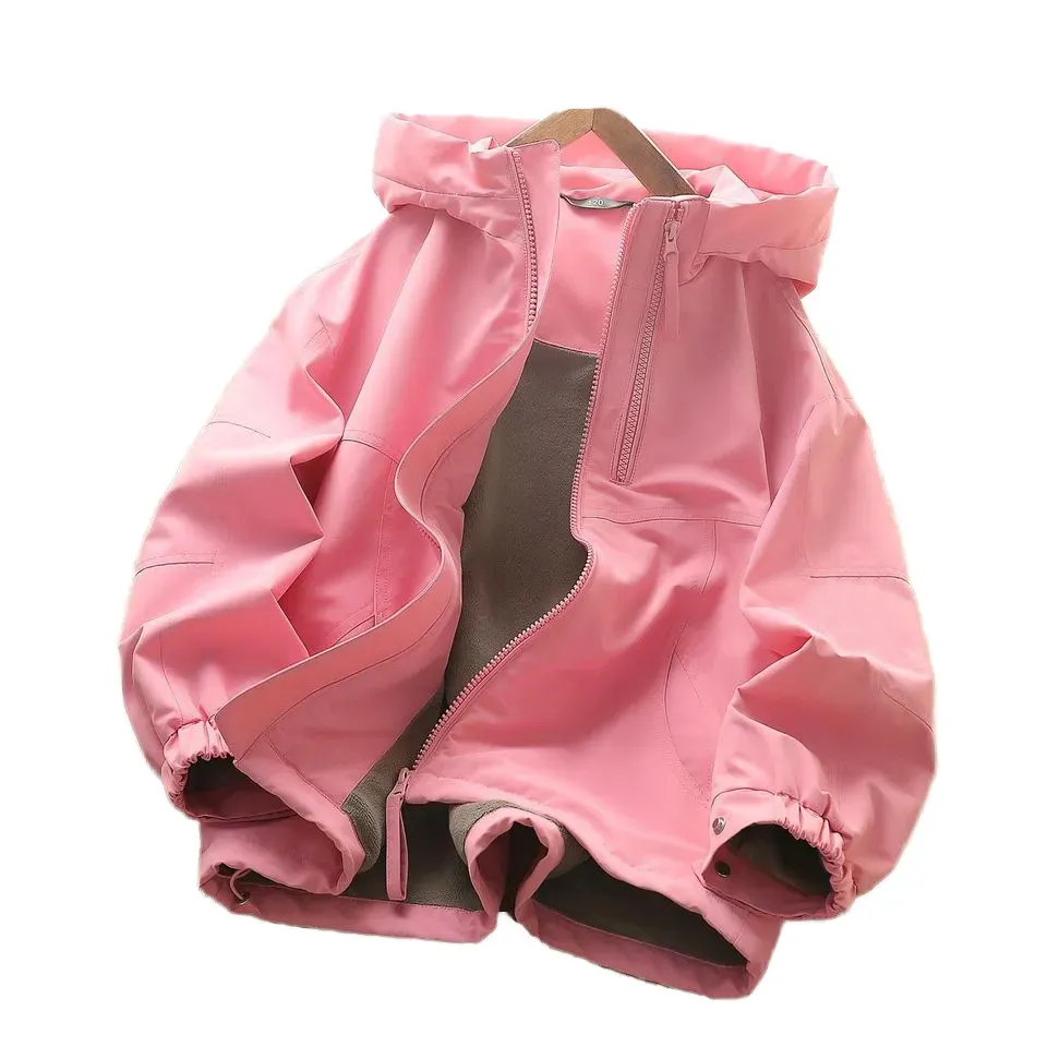 Casual Girls' Windbreaker Jacket Fashionable Printed Ch