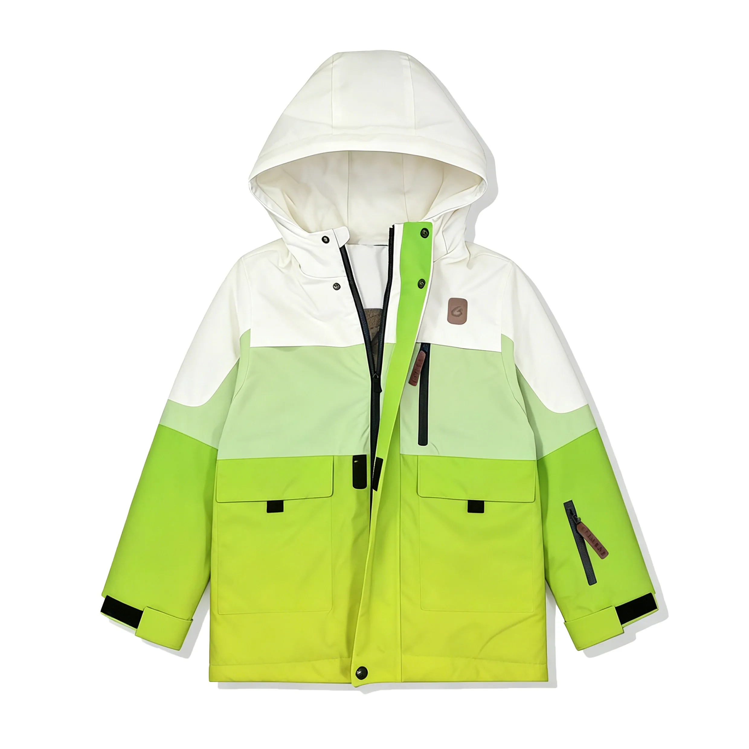 Unisex children's warm lined hooded jacket, customizabl