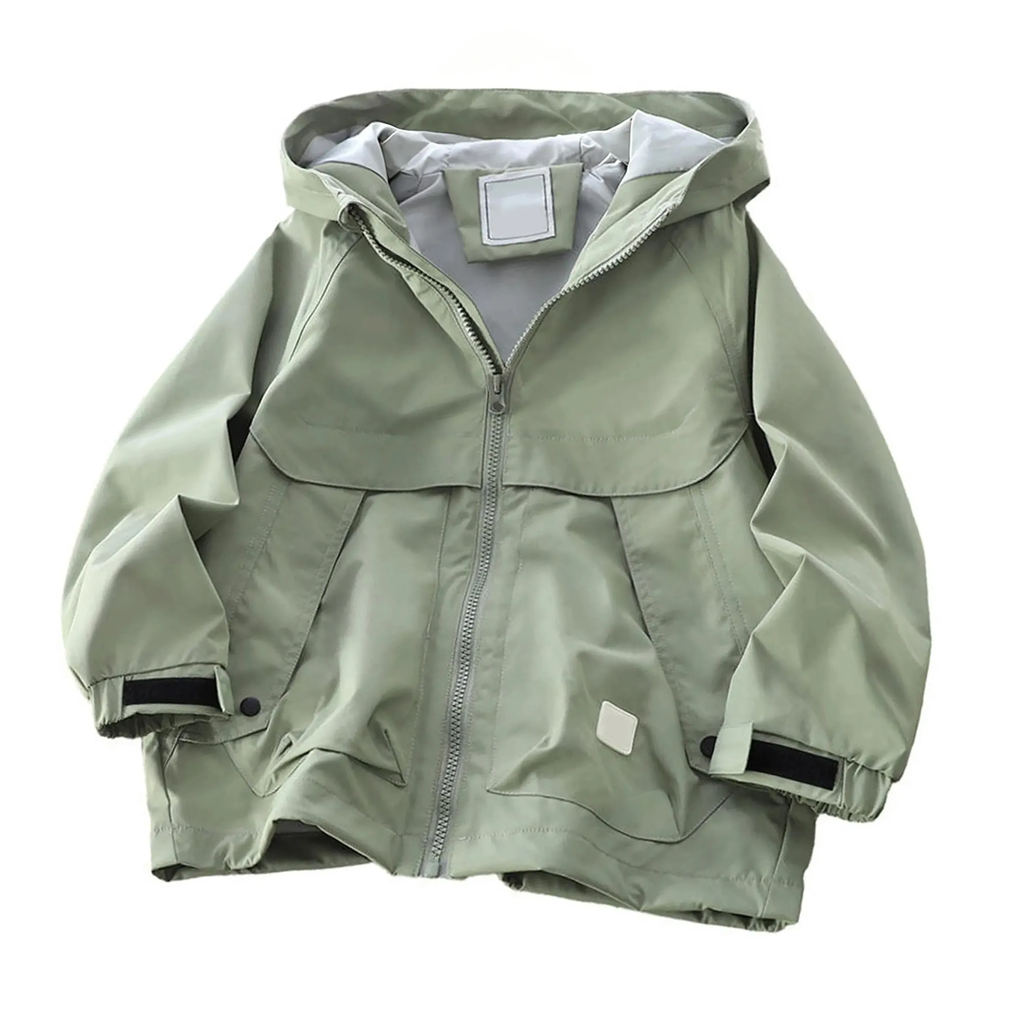 Spring Autumn Korean Style Solid Pattern Zipper Cardigan Top