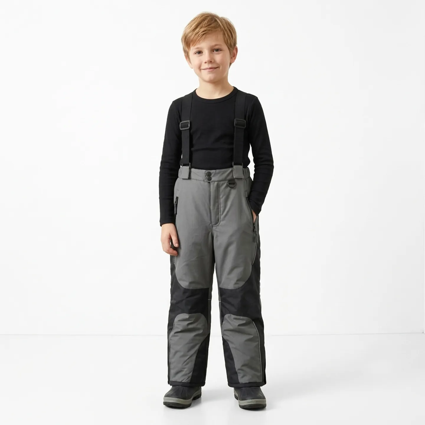 Kids' Waterproof Windproof Insulated Ski Bib Snow Pants