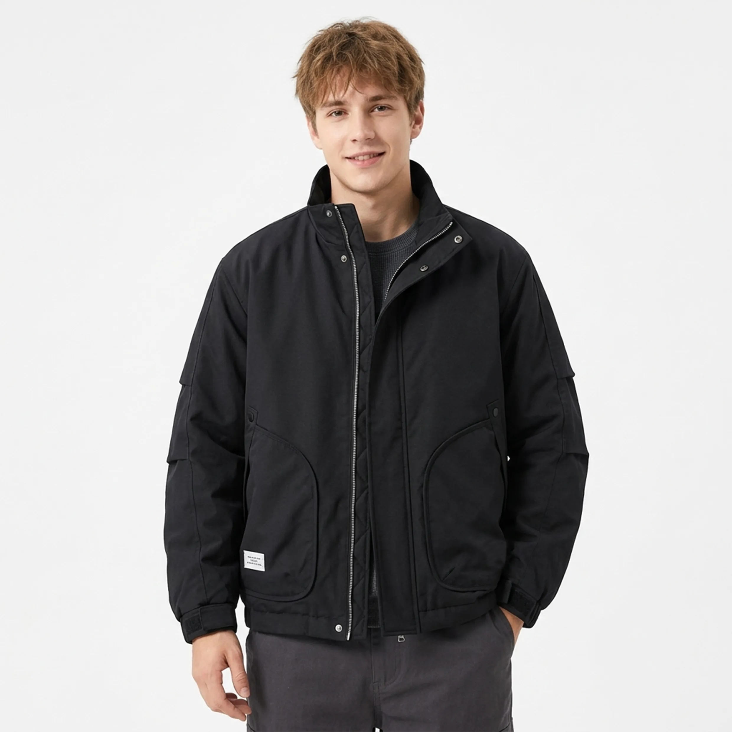 Autumn Winter Men's Jacket Cotton Thickened Stand Colla