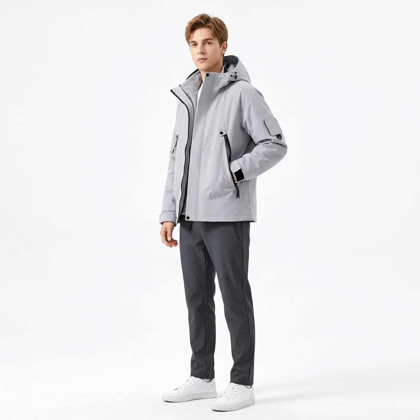OEM Winter Three-in-One Stand Hooded Travel Mountaineering J